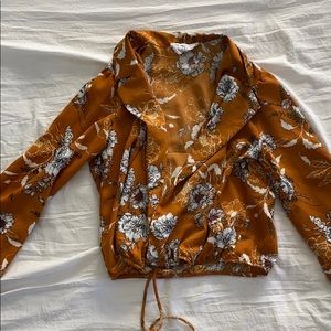 Floral Wrap Crop Top